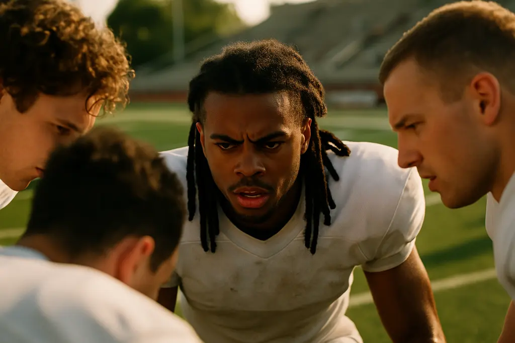 Jordan Faison Football receiver training on a college practice field